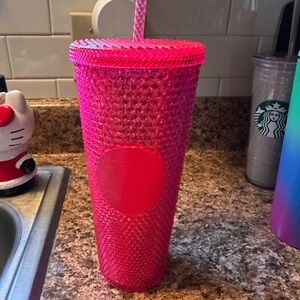 Starbucks Vibrant Pink Textured Tumbler
